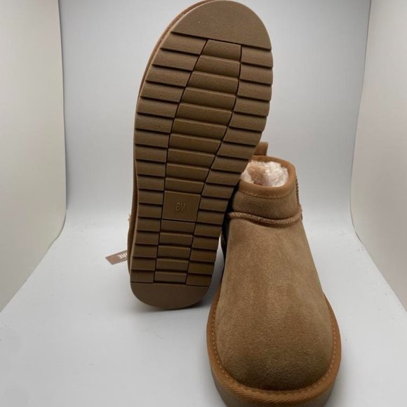 CUSHIONAIRE Women's Cozy pull on boot CHESTNUT-8 - Picture 6 of 6